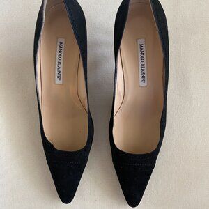 Manolo Blahnik, Black Suede Heels
